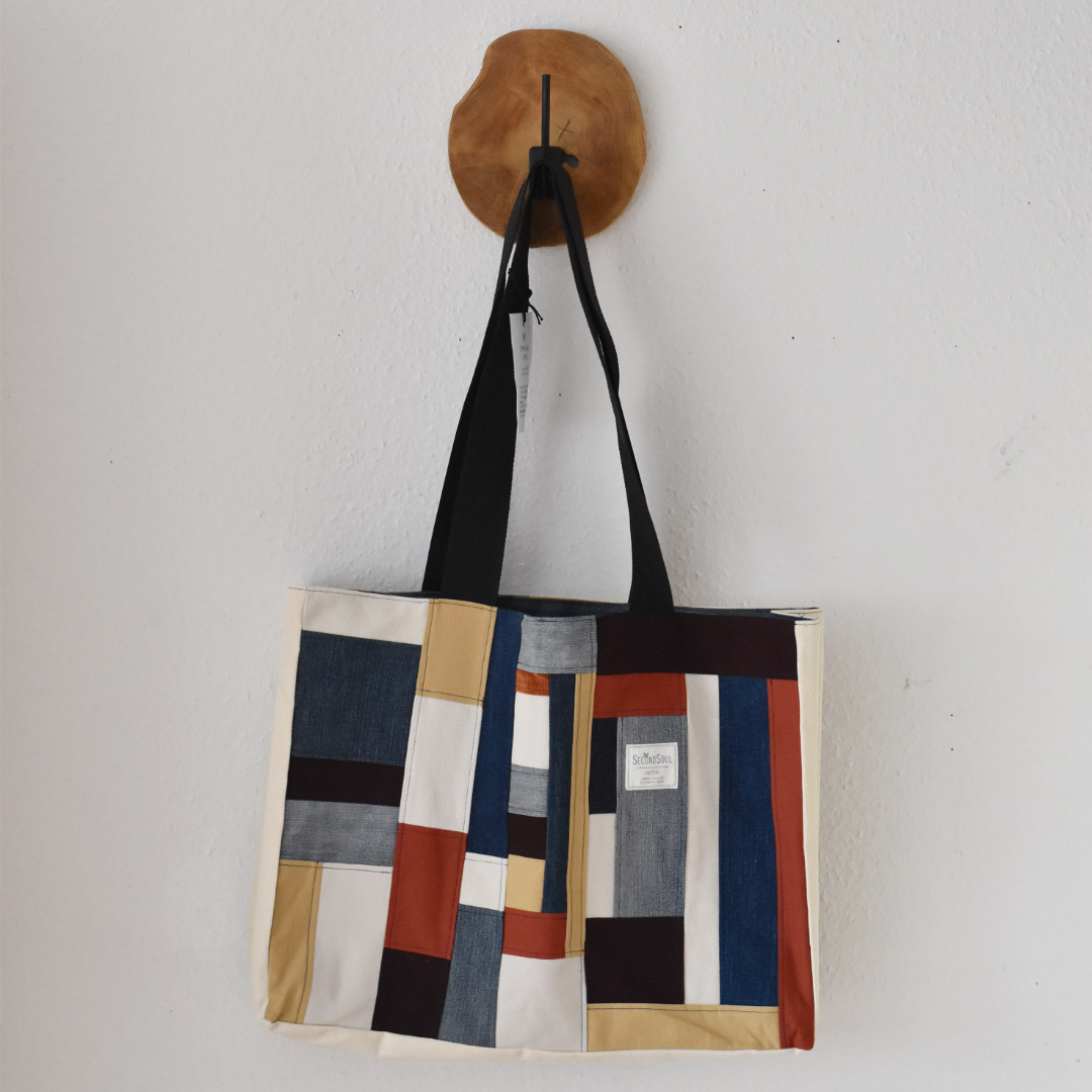 Patchwork Shopperbag aus Secondhandmaterial