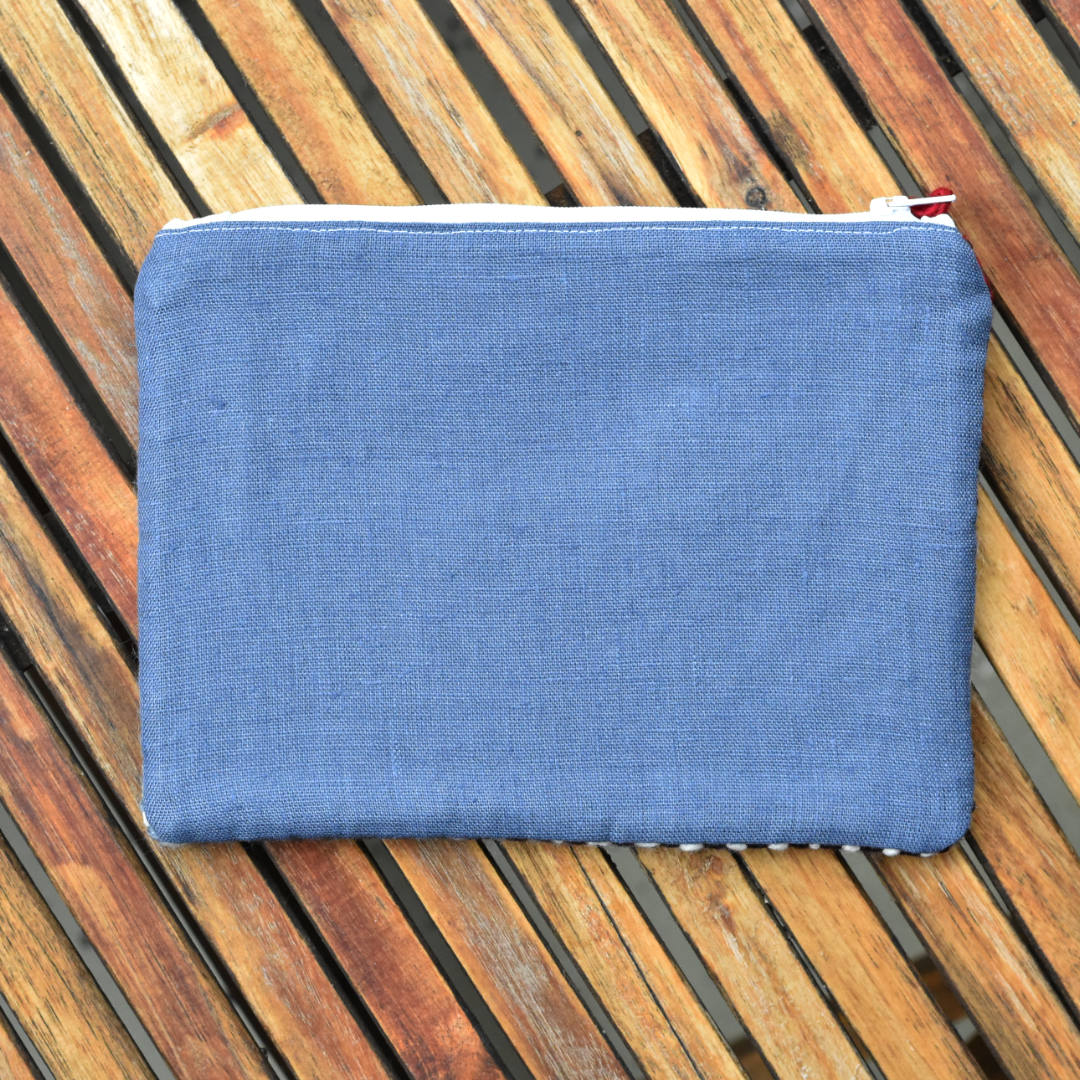 WOVEN PENCILCASE BLUE CORN POPPY