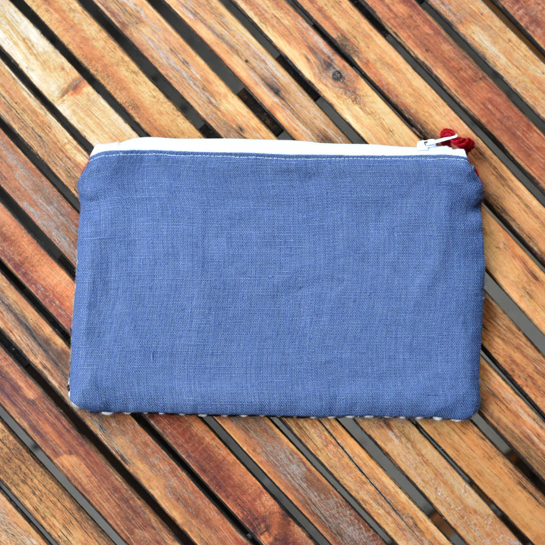 WOVEN PENCILCASE BLUE CORN POPPY