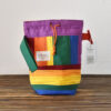 Strickprojektbeutel für unterwegs in Regenbogenfarben