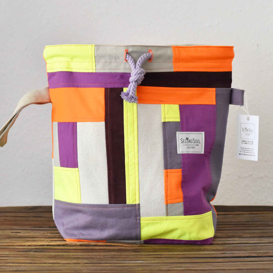 Strickprojektbeutel SCRAPPY PROJECTBAG LARGE  2.0 retro