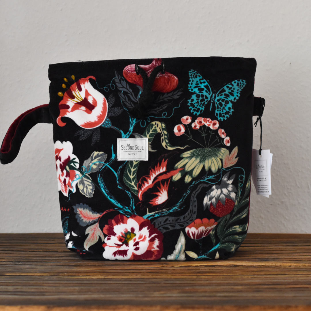 Strickprojektbeutel MONO PROJECTBAG LARGE  2.0 dark flowers