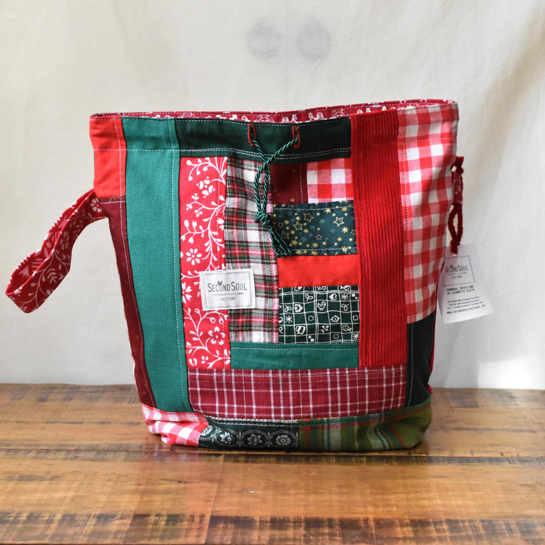 Strickprojekttasche weihnachtlich