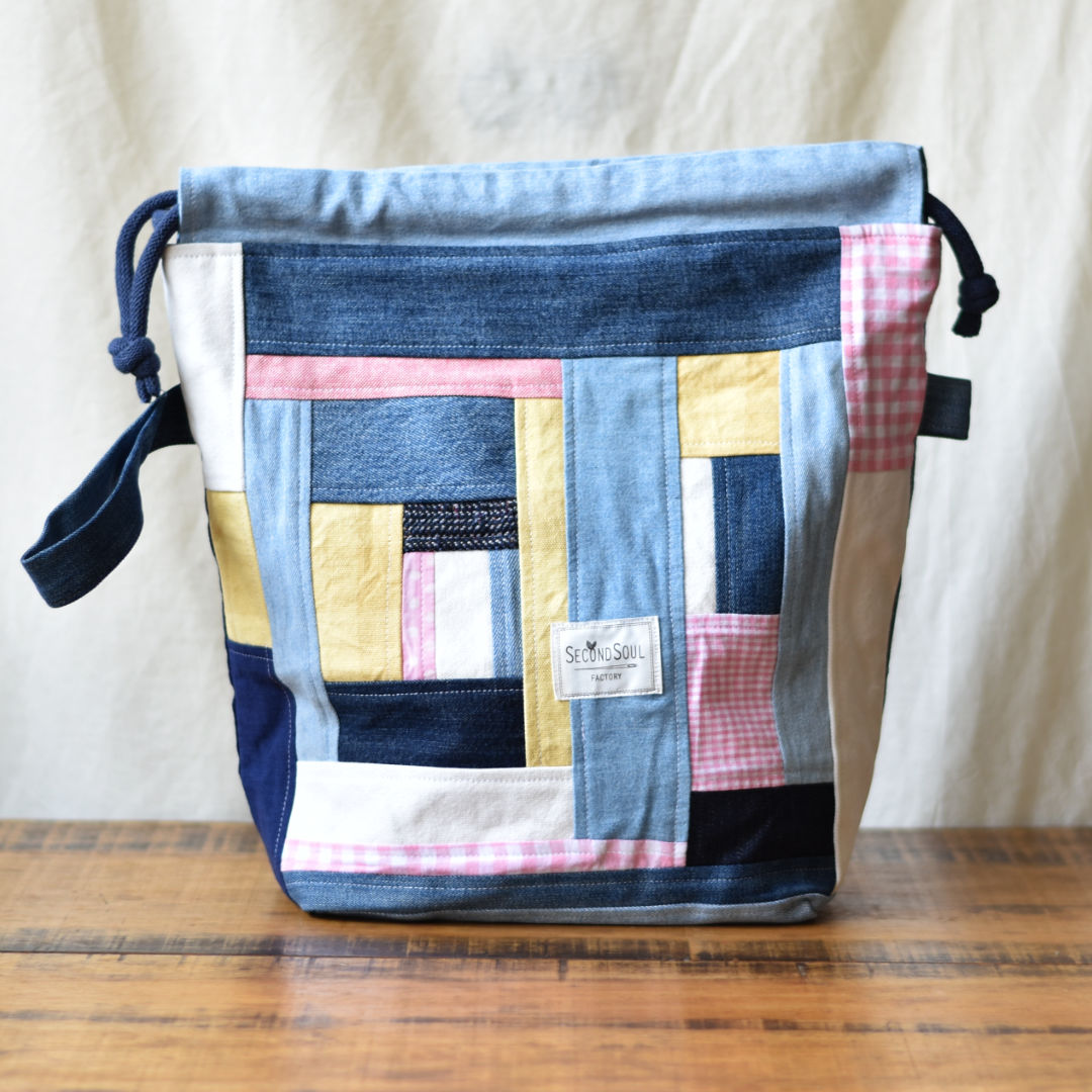 Strickprojektbeutel SCRAPPY PROJECTBAG SMALL denim farmhouse