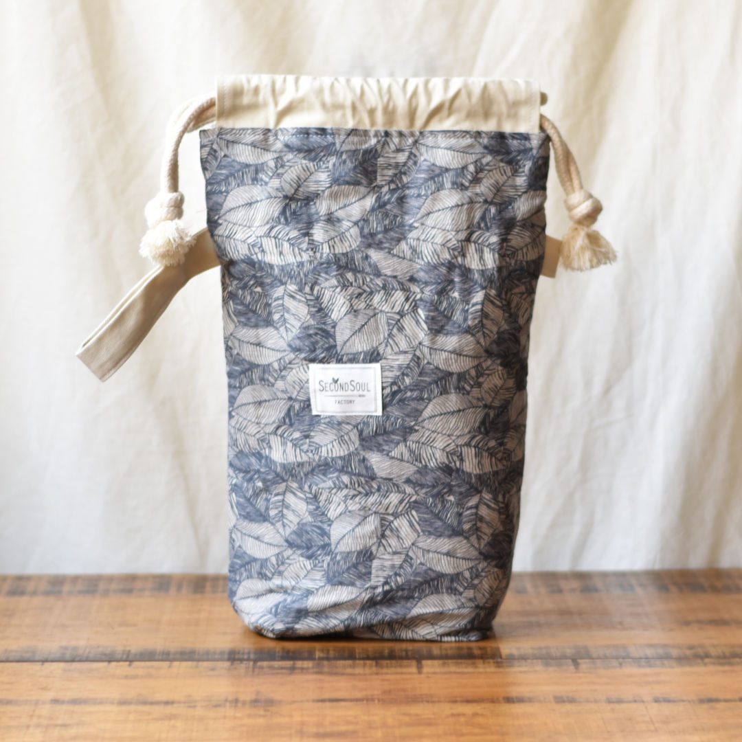 Strickprojektbeutel MONO PROJECTBAG MEDIUM leaves