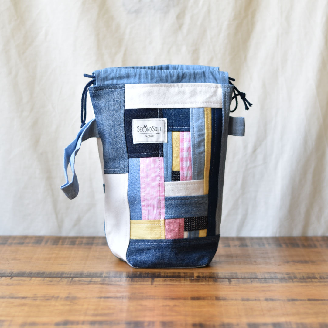 Strickprojektbeutel SCRAPPY PROJECTBAG SMALL denim farmhouse