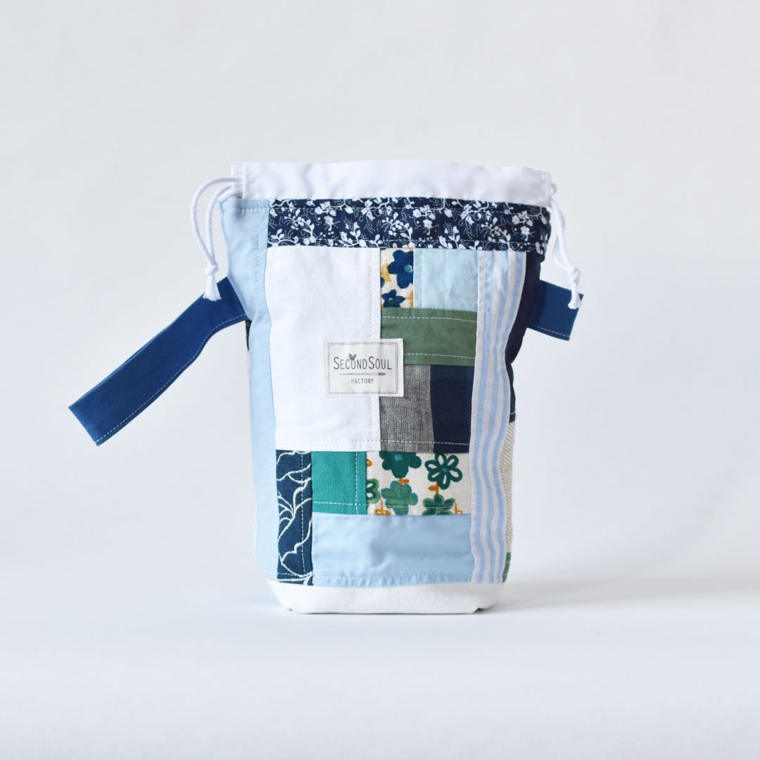 Stricktasche für Sockenprojekt aus Stoffresten