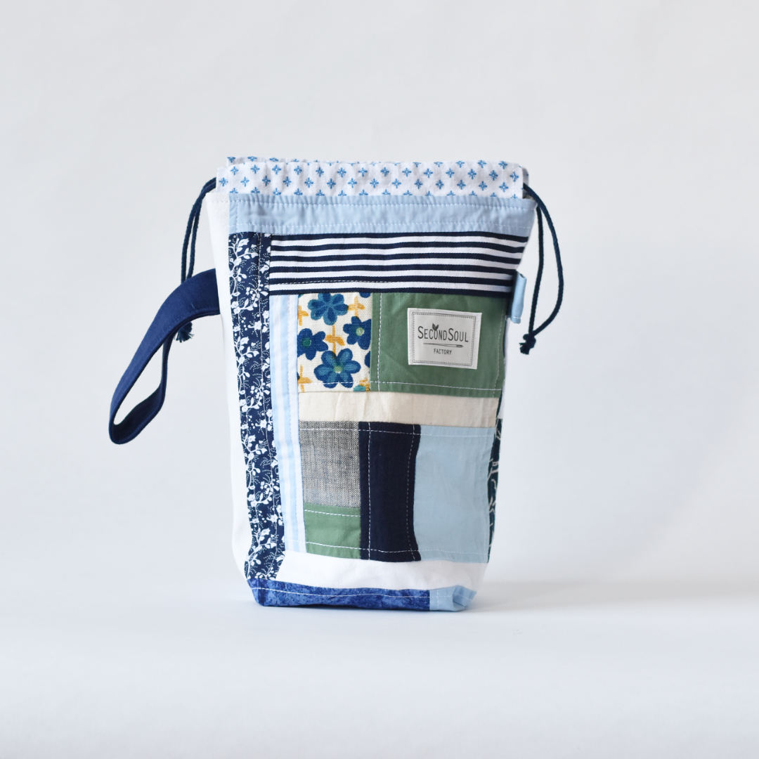 Stricktasche für Socken aus geretteten Textilien